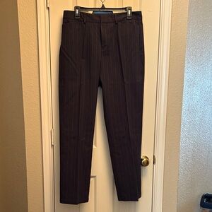 Men's Brown Pinstripe Pants